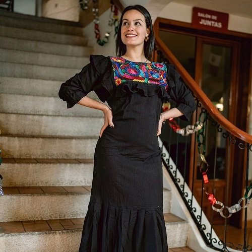Vestido mexicano modelo Karla